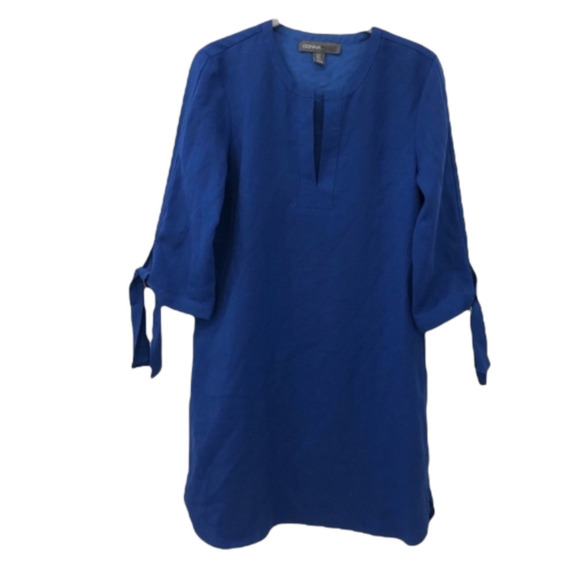 DONNA Ricco Shift Dress with Self-Tie Sleeves - Picture 1 of 8